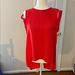 BCBGMaxAzria Bold Red Muscle Tee